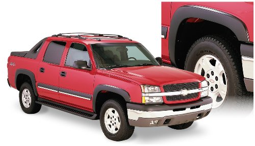 Bushwacker 40920-02 Black OE-Style Smooth Finish 4-Piece Fender Flare Set for 2003-2006 Avalanche w/o Body Hardware