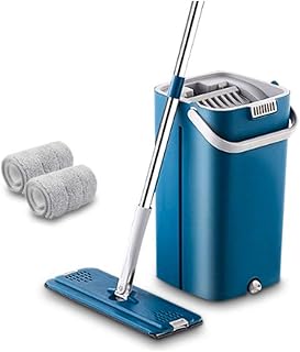 HYUWANGYU 2020 último Juego de trapeadores Lavado Manos Libres Herramientas de Limpieza Limpiador de Pisos Fregonas de Microfibra con Cubo Kitchen Clean Flat Squeeze Mop (Color : A)