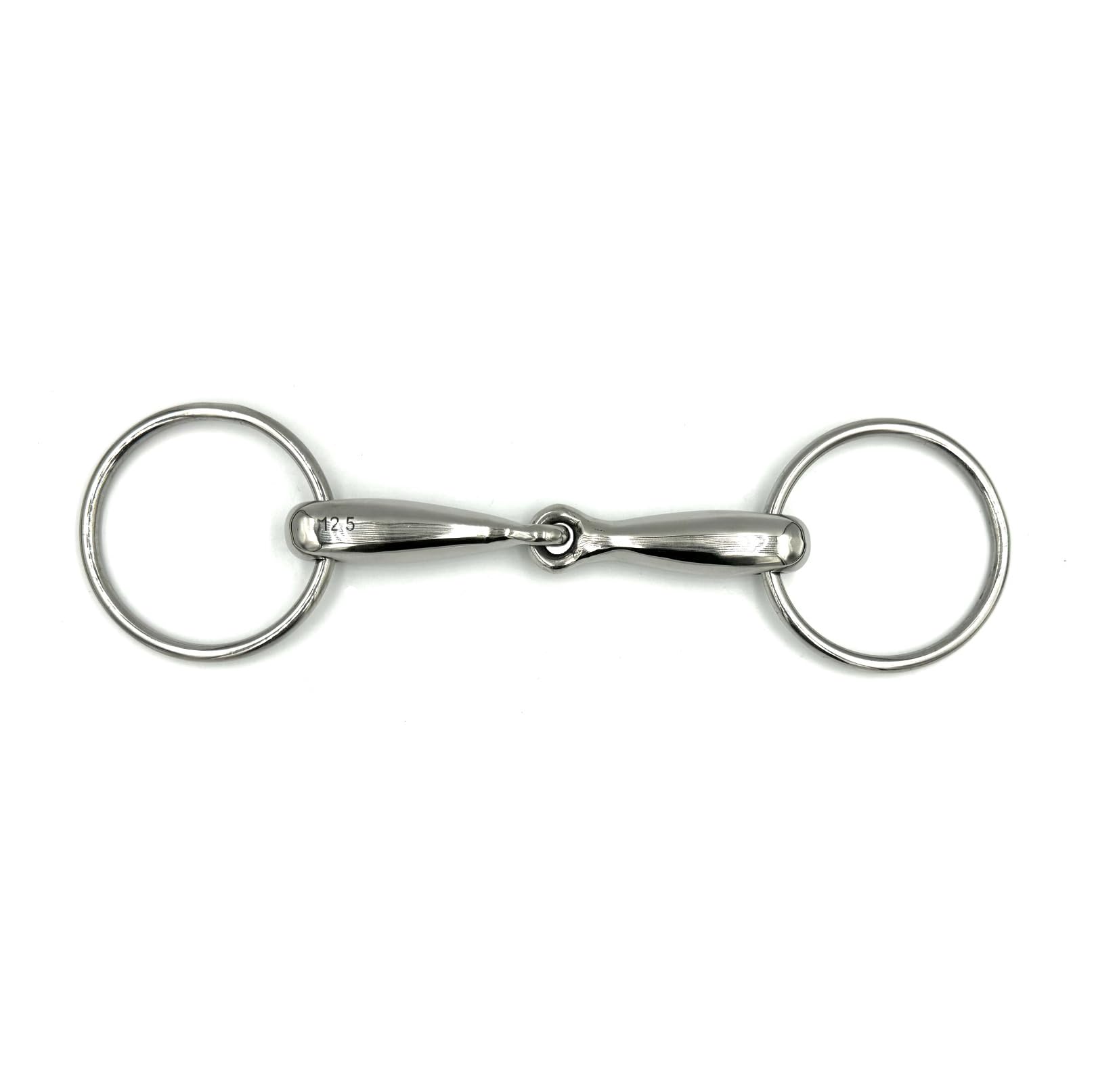 Equine Smile ES0110 Snaffle Bit Hollow Simple Broken Stainless Steel Ring Diameter 65 mm Bit Thickness 18 mm (13.5 cm)