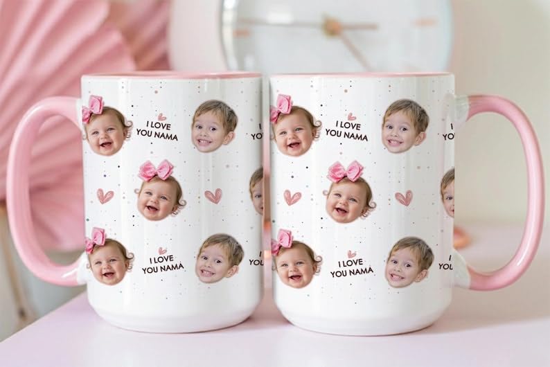 Taza personalizada para mamá con nombres de niños miniatura 1