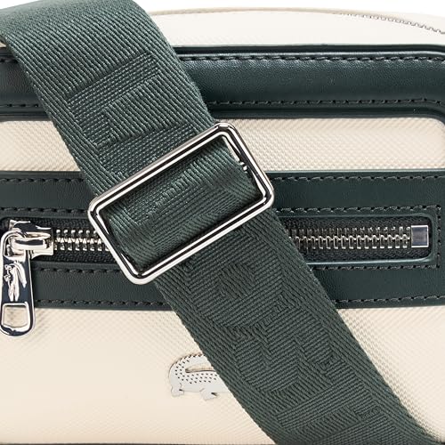 Lacoste Women's Small Nilly Petit Piqué Reporter Bag, Flour/Dark Green, One Size4
