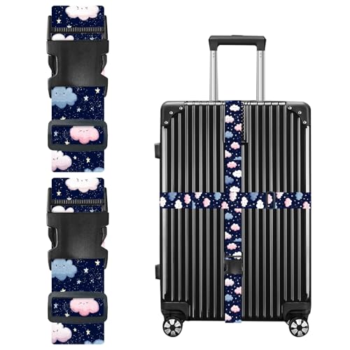 Image of Nuxovilar Luggage Straps Set for Suitcase 1.96x90.5in Polyester