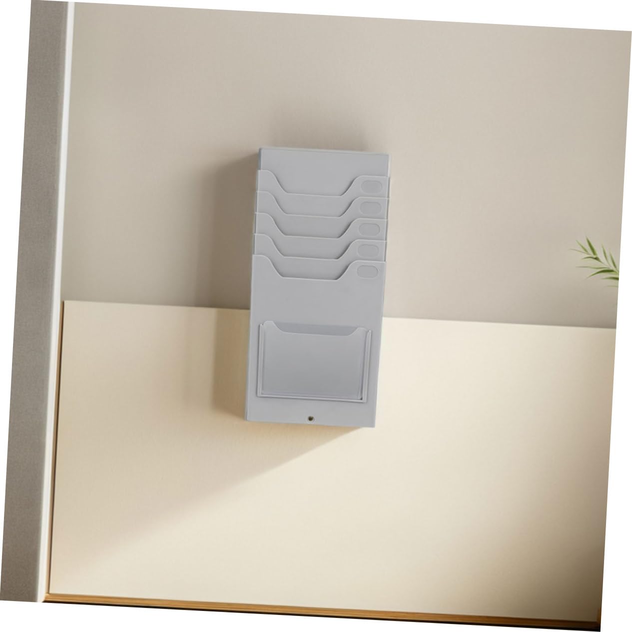Homoyoyo Présentoir Mural pour Cartes de Visite en Pp, Lot de 2 Porte-cartes Compacts et Polyvalents pour Bureau et Hôtel