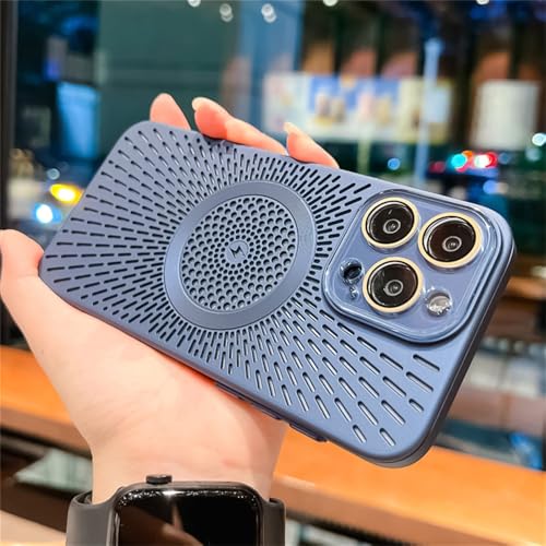Étui de charge sans fil anti-surchauffe pour iPhone 14 Coque creuse anti-traces