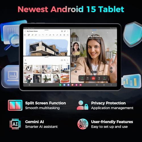 Image of Android 15 tablet with Keyboard, 26GB+256GB, Gemini AI, 8-Core, WiFi-Green | 10 inch Tablet, 26GB+256GB+2TB Expand, 8000mAh, BT5.0, GPS, GMS, Electronics Tablets PC with keyboard /Case /Mouse /Stylus