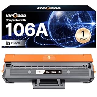 VIPGOOD 106A W1106A Toner con Chip Compatibile per HP 106A W1106A Cartuccia Toner per Laser MFP 137fnw 137fwg 135a 135r 135w 135wg 107w 107a 107r (Nero, 1-Pack)