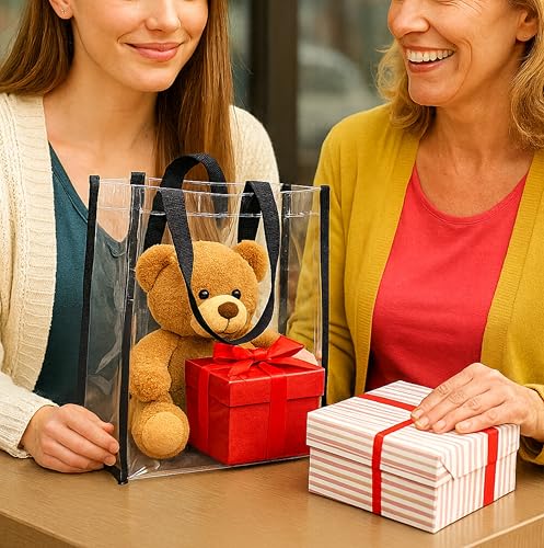 Set of 5 Jelly Shoulder Bags - 4 Large 12 x 6 in and 1 Medium 4 x 10 in, Stylish Transparent Handbags for Travel, Beach, Work, and Sports Events, Durable and Versatile4