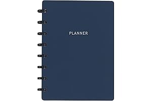 TUL Planner 2021-2022: Discbound Monthly Planner Starter Set, Undated, Junior Size, Soft-Touch Cover, Navy