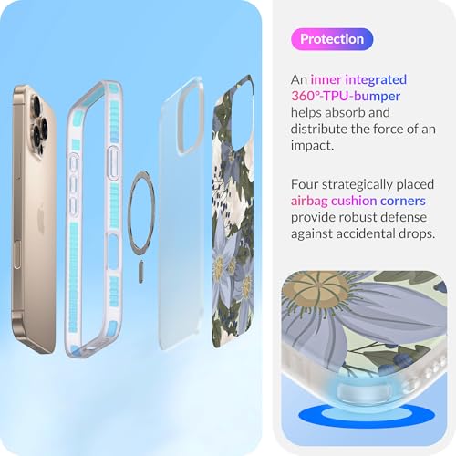 LONLI Hue - Sapphire Bloom Blue Flower Magnetic Phone Case - image 6