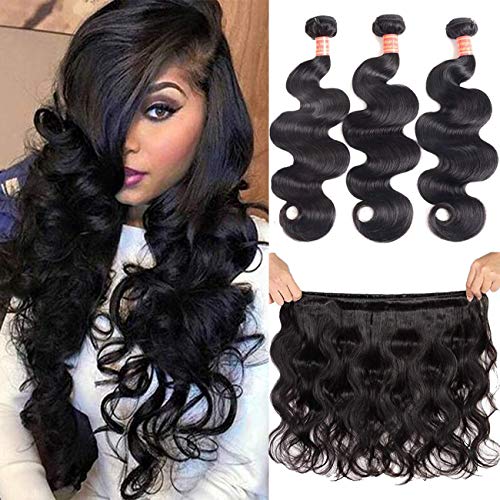 10A Brazilian Body Wave Premium Quality Unprocessed Brazilian Virgin Human Hair Extensions Virgin Hair Body Wave Products Nature Black Color 14 16 18 Inch