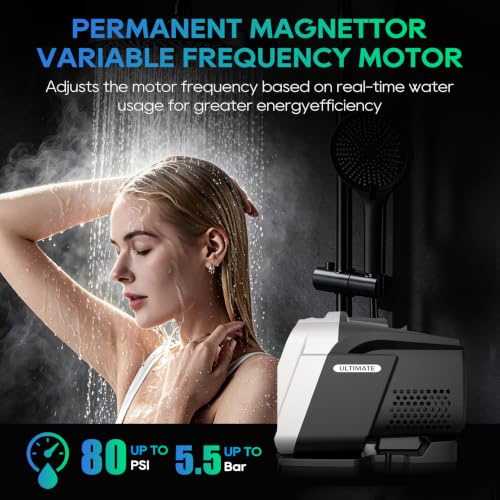 Image of 750W Whole House Water Pressure Booster Pump, 100-240V, Up to 80 PSI