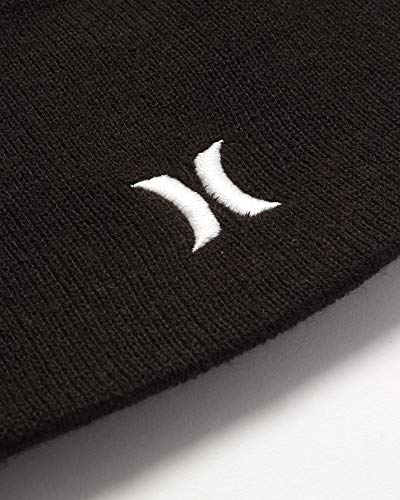Image of Hurley Mens Beanie Icon Staples Lightweight Winter Hat | Lightweight Classic Loose Knit Fabric Delivers All-Day Warmth and Comfort for Casual Wear, Skiing or Snowboarding