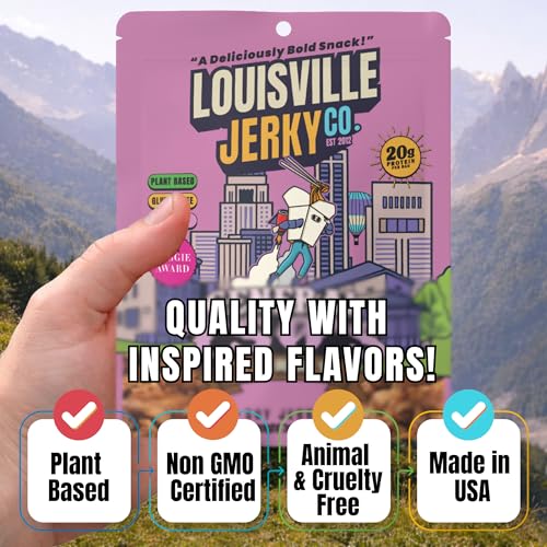 Image of Louisville Jerky Co. General Tso's Vegan Jerky, 3 oz, 5-Pack