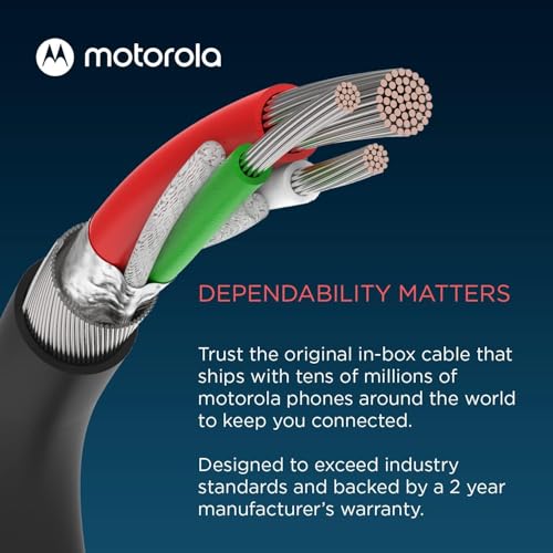 Image of Motorola Original Super-Fast USB-C to C Cable (100cm) | 68W TurboPower | Works with Moto G60,G71,G62,G73,G53,G64,G60,Edge 20, Edge 30, Edge 40, One Fusion+