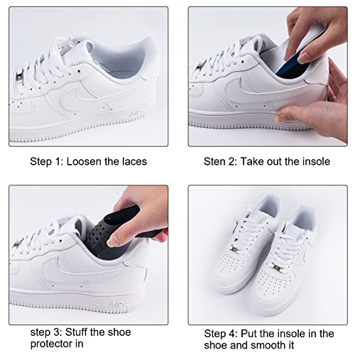 Correct-Position Crease Protectors For Jordan 1, 4 Pairs Shoe Crease Protectors For Air Force 1 Dunk Low, Anti Crease Force Fields And Creases Guard Sneaker Shields For Men's 7-13 Women's 5-9 #TOP5
