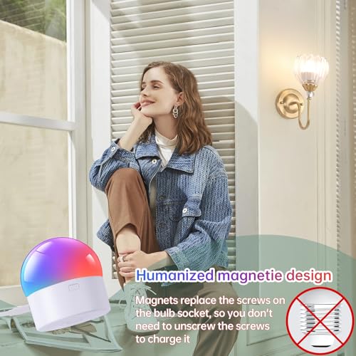 Image of Set of 2 Vintage Battery Operated Wall Sconce, Rechargeable Wall Lamp with 5000mAh Battery & Remote Control, Dimmable Wall Lights with tulip shade for Bedroom Living Room(Tulip Transparent Up)