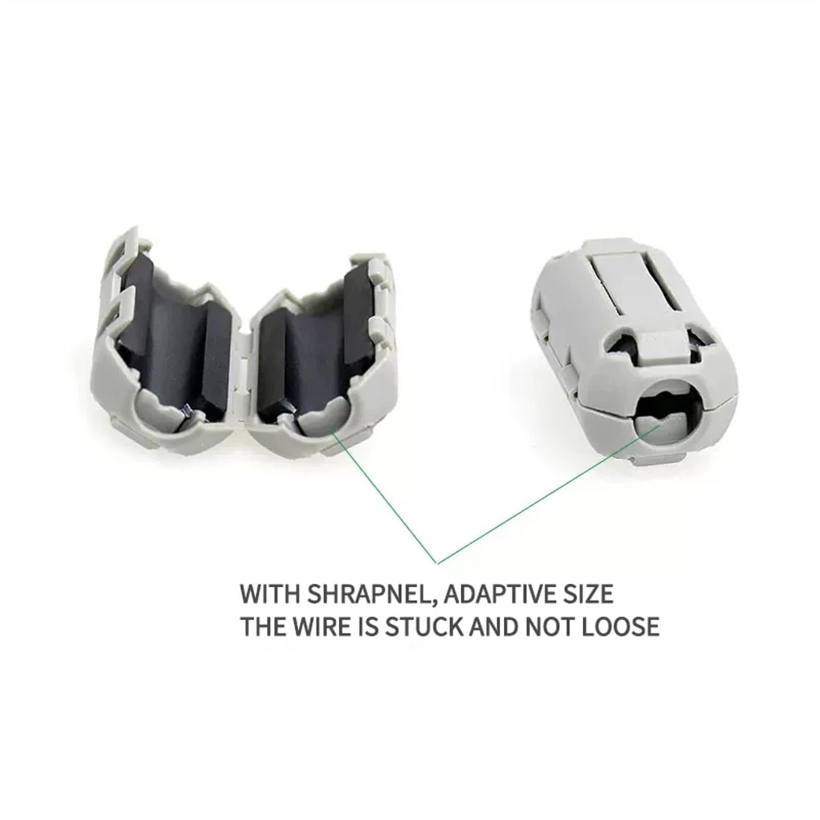 20 PCS Nero Anello Magnetico Filtro In Ferrite for La Schermatura del Cavo Diametro Interno 3.5 MILLIMETRI 5/7/9/11/13/15 MILLIMETRI Filtro di Smagnetizzazione ( Color : 5MM-ui1000 , Size : 20 PCS )
