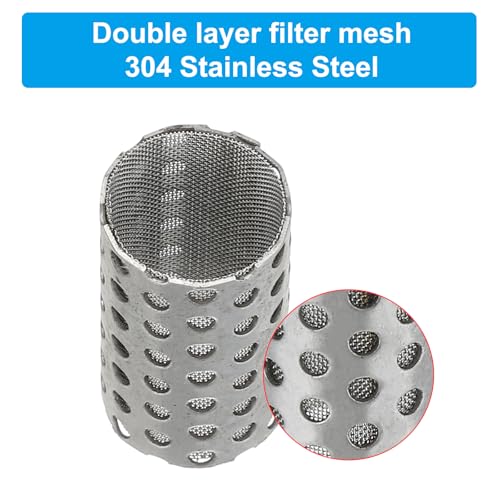 Image of PATIKIL 2pcs 15mm OD Strainer Mesh, 27mm H 80 Mesh Screen Y Shaped Strainer Filter Valve Mesh Screen 304 Stainless Steel Double Layer Strainer Mesh for Debris Pump Water Oil Separation