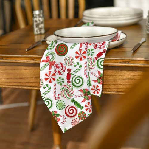 Servilletas de Tela Navideñas Horaldaily 18 x 18 Pulgadas Pack 4 miniatura 5