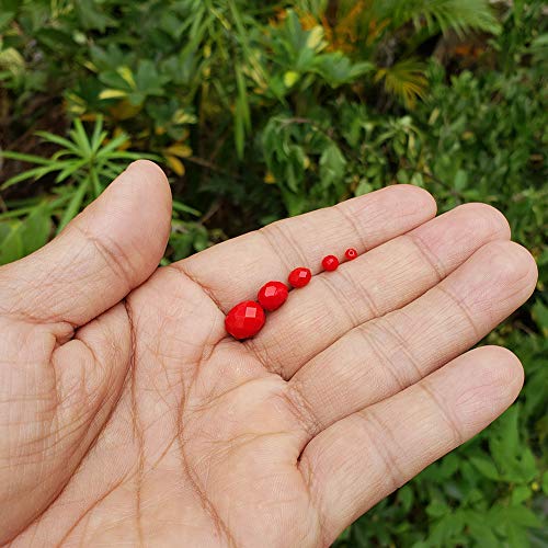 Image of Ceramic Red Rondelle Glass Beads for Jewelry Making, Faceted Briolette Crytal Spacer Beads for Bracelet Necklace Earring (2mm 4mm 6mm 8mm 10mm Mixed Sizes, 1000pcs)