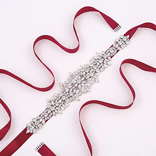 Crystal Bridal Belt Sparkle Rhinestone Wedding Dress Belt Sash for Bridesmaid Dress3