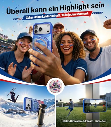 TORRAS Q3 Air 2026 Fußball Limitierte Auflage für iPhone 17 Pro Max hülle mit echtem Airbags Doppelter Schutz & 360° Magnetischer Robust… – Ansicht 4
