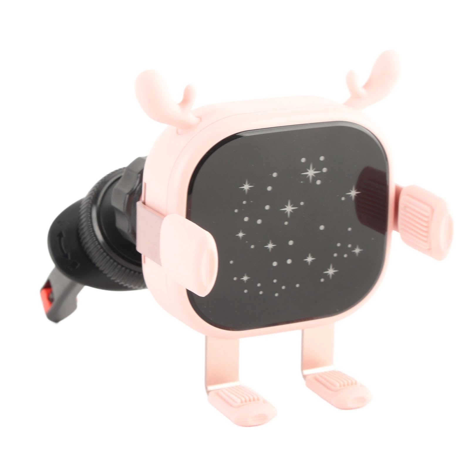 Acouto Caricabatterie Wireless per Auto 2 in 1 da 15 W Ricarica Rapida Bloccaggio Automatico Atmosfera Colorata Luce Presa d'aria Supporto per Telefono Rosa Wireless per 15 W Compatibile per (PINK)