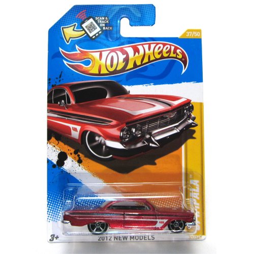 Hot Wheels 2012, '61 Impala RED, 2012 new models, 37/247. 1:64 Scale.