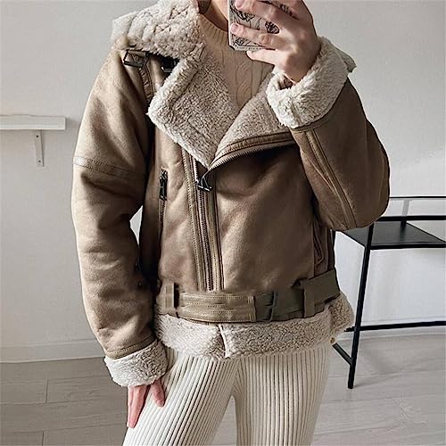 Manteau hiver femme en daim épais FULBHPRINT de haute finition