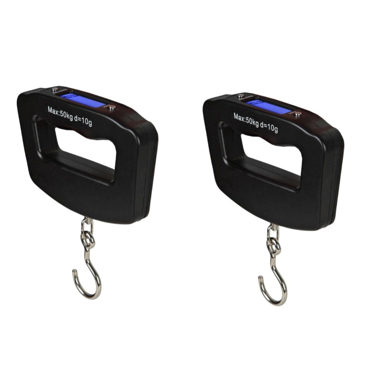 UKCOCO 2 Piezas Báscula Electrónica Portátil para Pesca con Pantalla LCD Digital de Mano y Ligera para Pesar Retención de Datos y Diseño Ergonómico