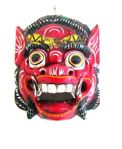 OMA Barong Gatekeeper Mask Wall Hanging For Protection Against Evil Hand Crafted Bali African Mask Decor BRAND