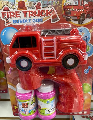 Carro De Bombeiro Lança Bolhas De Sabão C/ Musica E Luz