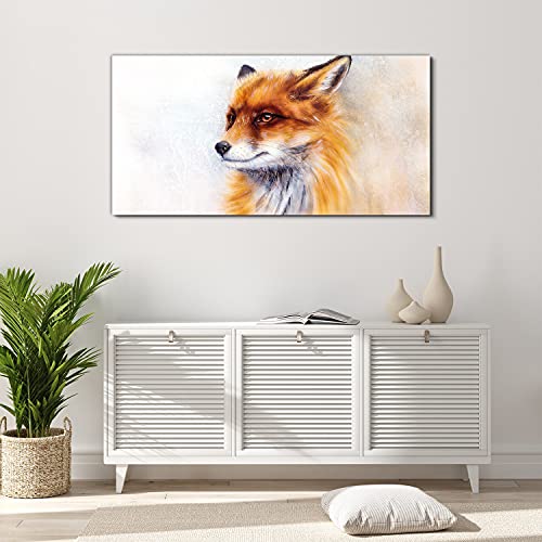 Tableau acrylique 120x60cm art photo murale salon chambre renard - 4