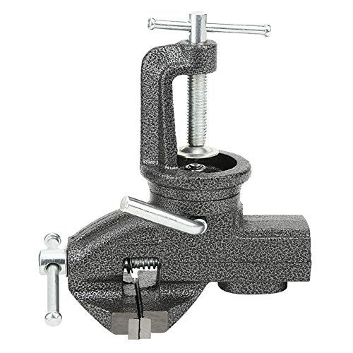 Tornillo de banco con abrazadera de 80 mm, tornillo de banco de mesa giratorio de 360...