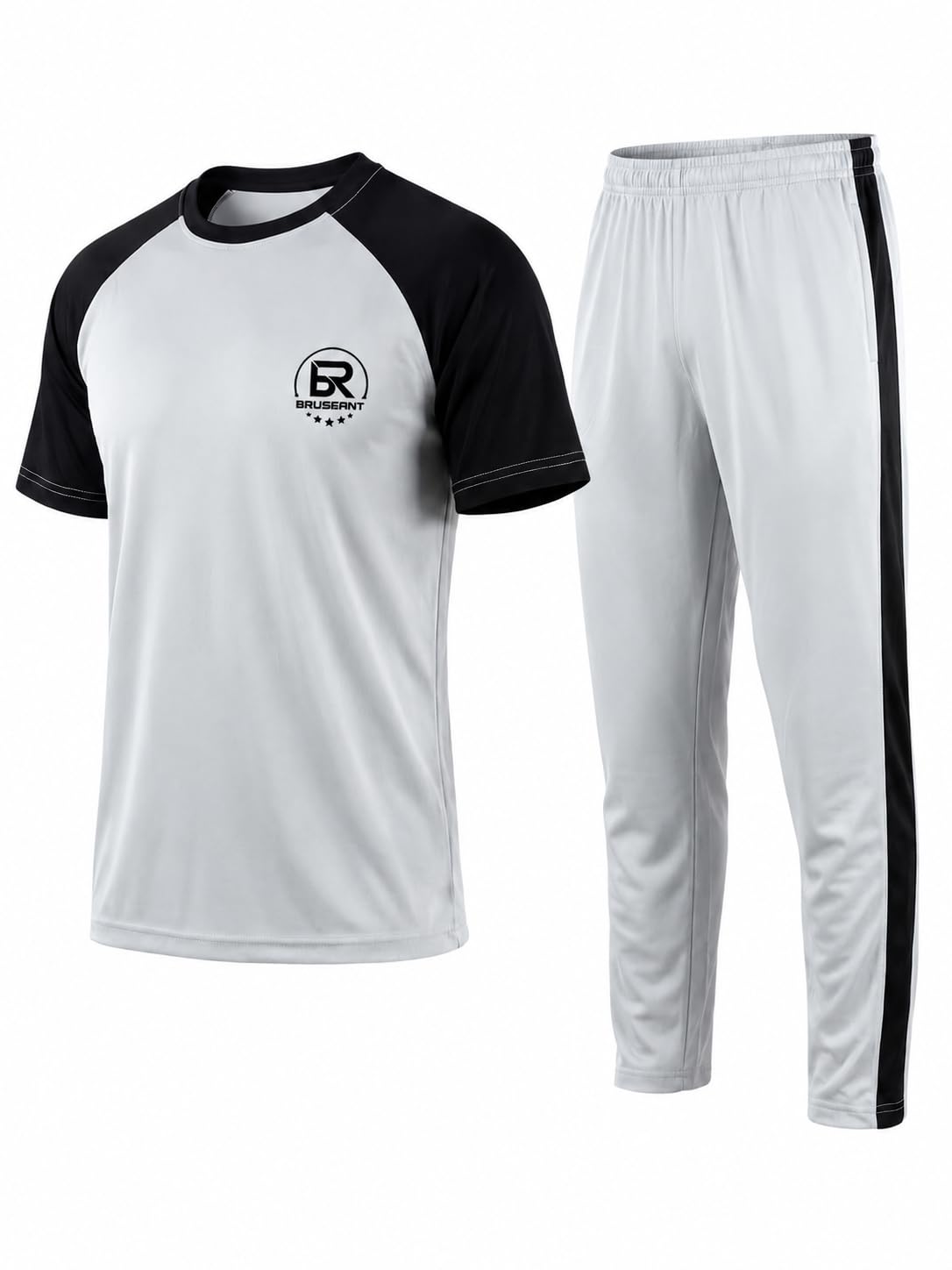 Men's Sports T-Shirt & Track Pant Combo Set | Quick Dry Cotton Lycra Blend | Gym Wear | Running | Training | Activewear-image-7