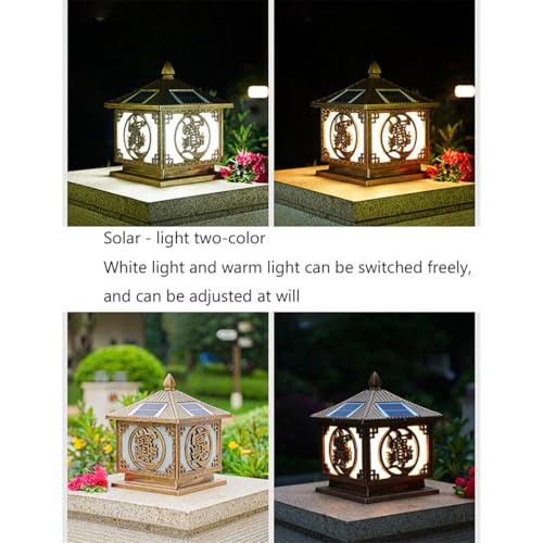Luz de poste cuadrada con base de montaje para iluminar columnas oscuras 5