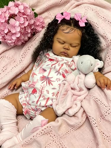 Muñeca Reborn Bebé Biracial Negra 19 Pulgadas miniatura 4