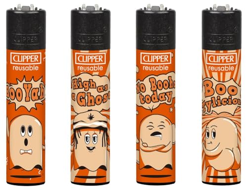 Lot de 4 briquets Clipper (Boo Yah) Lot de 4 briquets Clipper (Boo Yah)
