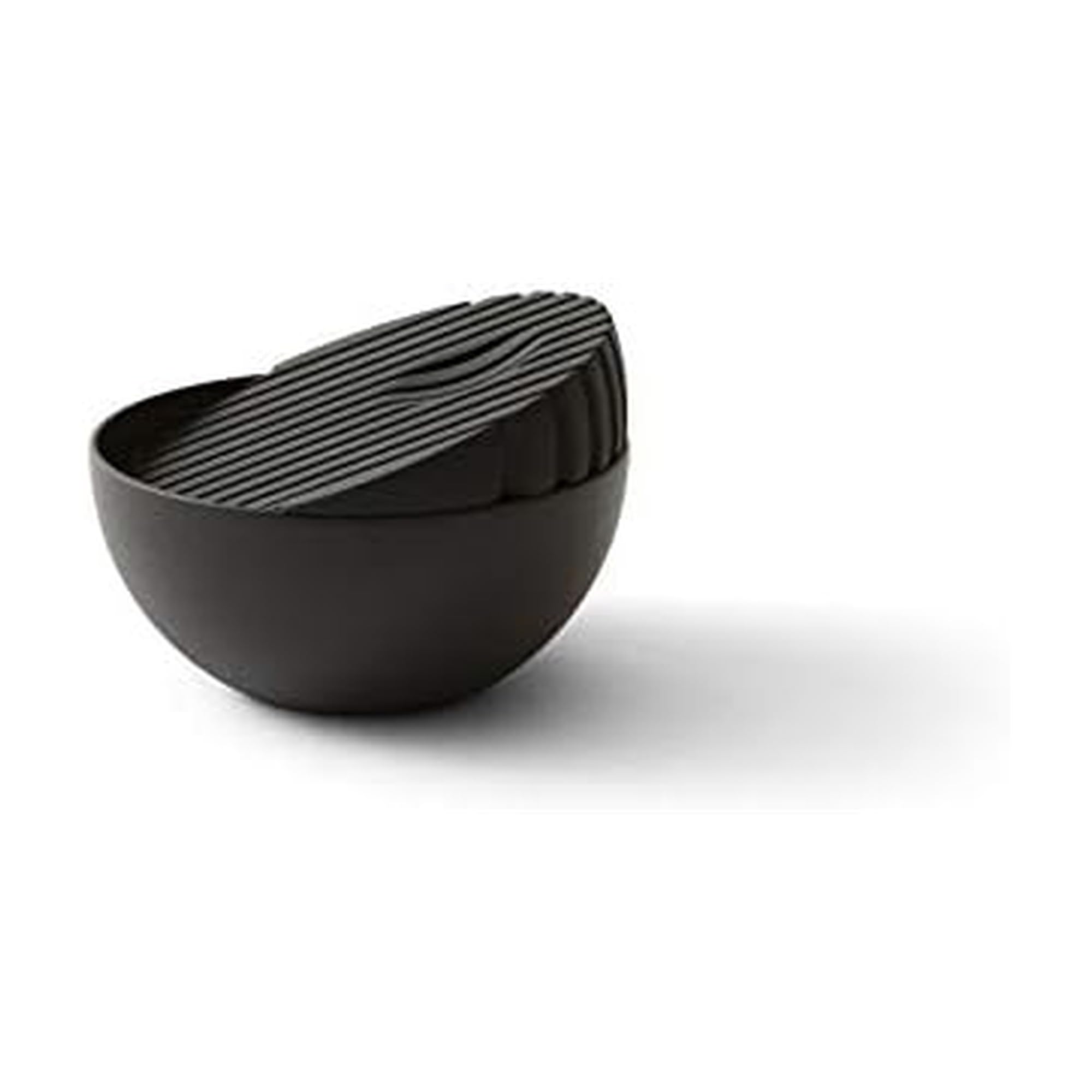 Rabbit 2-in-1 Cocktail Strainer & Jigger - Flexible Silicone & Stainless Steel, Professional Bar Tool, Compact Nesting Design, Black/Stainless -