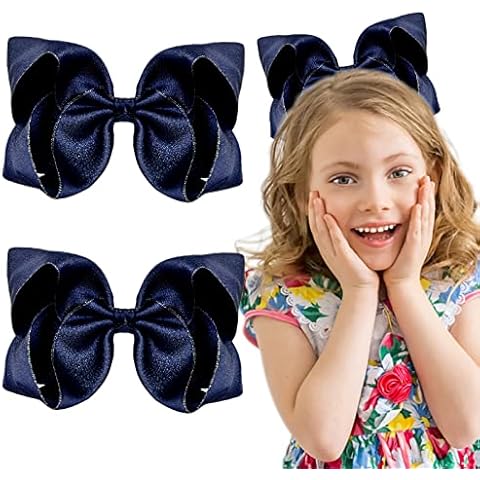 Sibba 2 Stück Schleifen Haarspangen Krokodilklemmen Haarnadel 15,2 cm rutschfeste Kawaii Große Rote Stoff Haarschleifen Styling Zubehör Mädchen Kleinkinder dekorieren Zöpfe Pferdeschwänze Cover