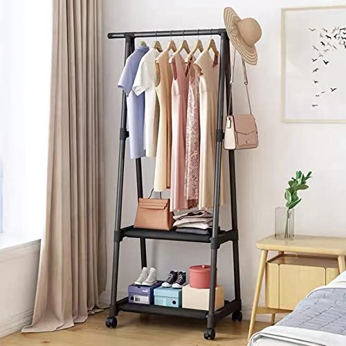 Image of COROID Digital Printed Multipurpose 6 Shelve Wardrobe,Foldable,Collapsible Fabric Wardrobe Organizer for Clothes Drawers Portable Wardrobe Clothing Space Saving Wardrobe (3-Layer, Dark Black)