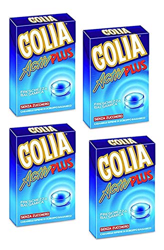 Golia Activ Plus - Sugar Free Mentholated Drops - 4 Pack - Italian Product