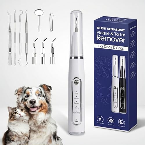 Canivet Kit - Silent Ultrasonic Plaque & Tartar Remover for dogs (White)