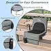 RELAX FIELD Stadium Seats with Back Support and Cushion, Folding Stadium Chair Includes Shoulder Strap and Cup Holder, Portable Bleacher Chairs for Sports Events,Grey