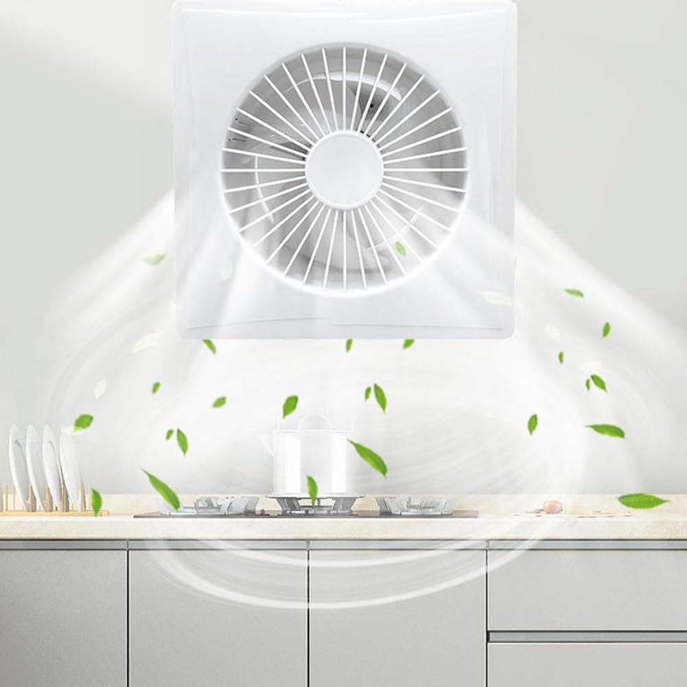 RANRAO Ventilatore di scarico solare per serra, silenzioso, per sala di allevamento, industriale, con valvola di ritegno, per camper, casa degli animali domestici, 12 V, 8 W (ventola da 15,2 cm)