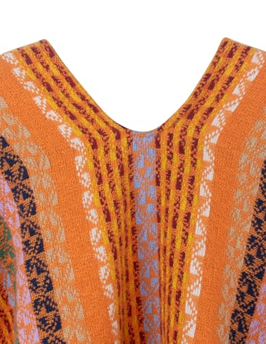 Urban CoCo Womens Vintage Knit Shawl Wraps Open Front Poncho Cape for Fall Winter3