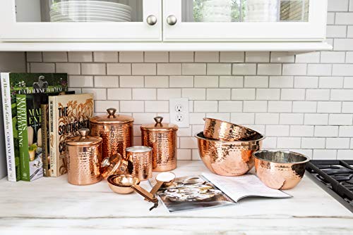 Creative Co-Op DA9825 Hammered Stainless Steel Bowls In Copper Finish  thumb #1