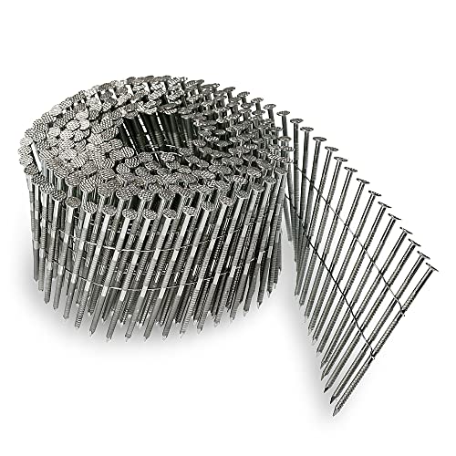 Simpson Strong-Tie T13A175SNJ 15° Wire Coil, Full Round Head, Ring-Shank Siding Nail — 1-3/4 in. Type 316 (1800-Qty)