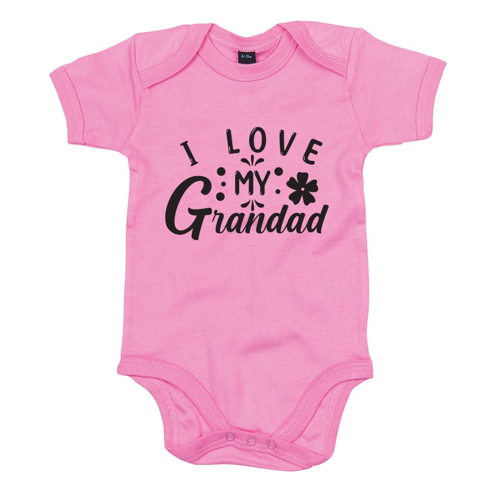 Stars and StripesI Love My Grandad Newborn Grandfather Onesie Funny Cute Unisex Baby Bodysuit