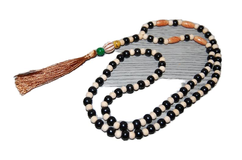 Collier mala 108 perles anti-stress en bois lisse pour retrouver le calme intérieur